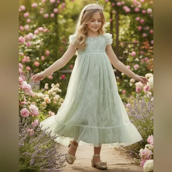 Trish Scully Clara dress, 7, EUC, Sage - Picture 1 of 5